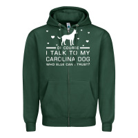 Sports Green carolina dog Zipper Hoodie - artisFamous