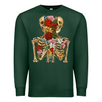 Sports Green flower skeleton Premium Sweatshirt - RanaPortraitStore