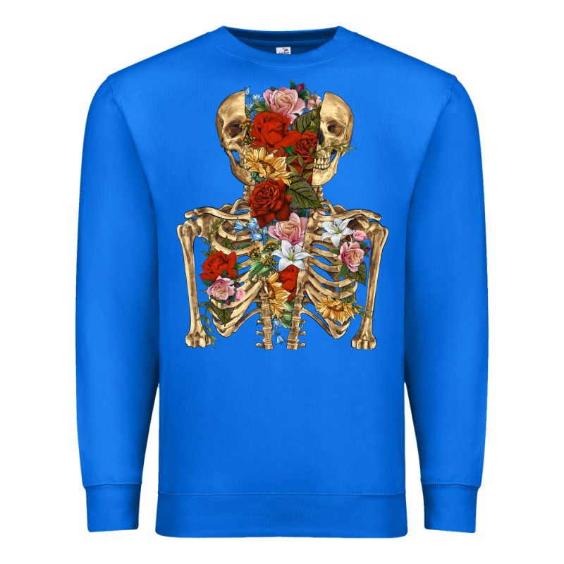 Flower Skeleton Premium Sweatshirt by RanaPortraitStore | Teevron