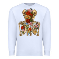 White flower skeleton Premium Sweatshirt - RanaPortraitStore