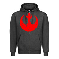 Charcoal Heather distressed rebel alliance symbol Zipper Hoodie - artisFamous