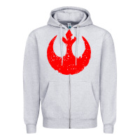 Heather Grey distressed rebel alliance symbol Zipper Hoodie - artisFamous