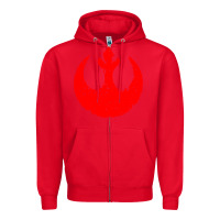 Red distressed rebel alliance symbol Zipper Hoodie - artisFamous