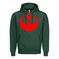 Sports Green distressed rebel alliance symbol Zipper Hoodie - artisFamous