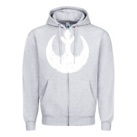 Heather Grey distressed rebel alliance symbol Zipper Hoodie - artisFamous