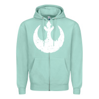 Seafoam distressed rebel alliance symbol Zipper Hoodie - artisFamous