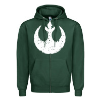 Sports Green distressed rebel alliance symbol Zipper Hoodie - artisFamous