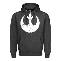 Charcoal Heather distressed rebel alliance symbol Zipper Hoodie - artisFamous