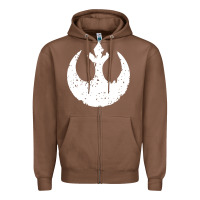 Chestnut distressed rebel alliance symbol Zipper Hoodie - artisFamous