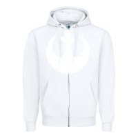 White distressed rebel alliance symbol Zipper Hoodie - artisFamous