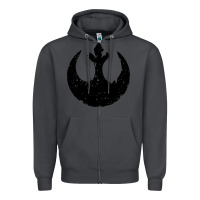 Smoke distressed rebel alliance symbol Zipper Hoodie - artisFamous