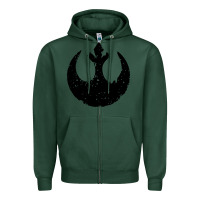 Sports Green distressed rebel alliance symbol Zipper Hoodie - artisFamous