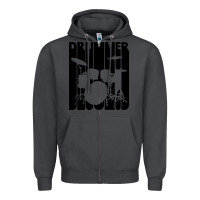 Smoke vintage retro drummer Zipper Hoodie - artisFamous