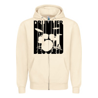 Sandshell vintage retro drummer Zipper Hoodie - artisFamous