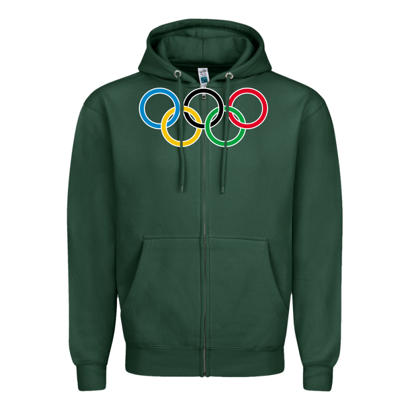 Olympic Rings Zipper Hoodie by artisFamous | Teevron