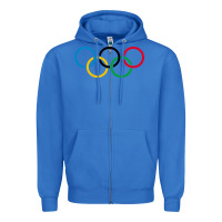True Royal Olympic Rings Zipper Hoodie - artisFamous