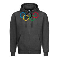 Olympic Rings Zipper Hoodie | Teevron