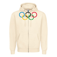 Sandshell Olympic Rings Zipper Hoodie - artisFamous