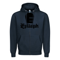 Navy Epitaph Records Zipper Hoodie - artisFamous