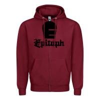 Burgundy Epitaph Records Zipper Hoodie - artisFamous