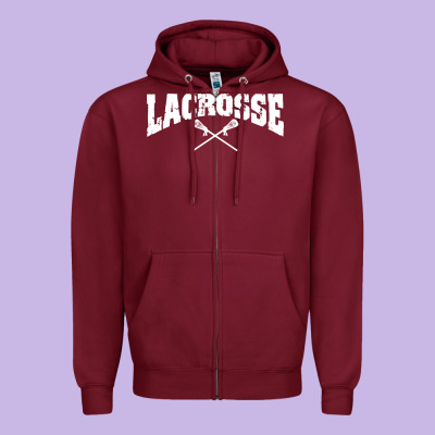 Lacrosse Zipper Hoodie Designed By Artisfamous