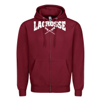 Burgundy lacrosse Zipper Hoodie - artisFamous