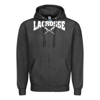 Charcoal Heather lacrosse Zipper Hoodie - artisFamous