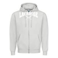 Dove Grey lacrosse Zipper Hoodie - artisFamous