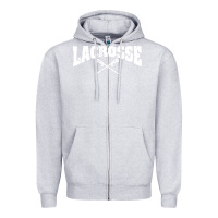 Heather Grey lacrosse Zipper Hoodie - artisFamous