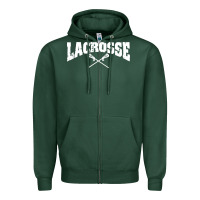 Sports Green lacrosse Zipper Hoodie - artisFamous