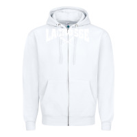 White lacrosse Zipper Hoodie - artisFamous