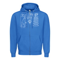 True Royal modest Zipper Hoodie - artisFamous