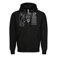 Black modest Zipper Hoodie - artisFamous