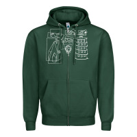 Sports Green modest Zipper Hoodie - artisFamous