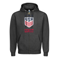Charcoal Heather uswnt unisex Zipper Hoodie - artisFamous