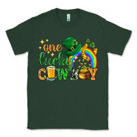 Sports Green One lucky cowboy St. Patricks day Classic Tee - HowdyJamesFarm