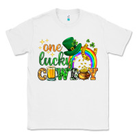 White One lucky cowboy St. Patricks day Classic Tee - HowdyJamesFarm