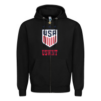 Black uswnt unisex Zipper Hoodie - artisFamous