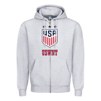 Heather Grey uswnt unisex Zipper Hoodie - artisFamous