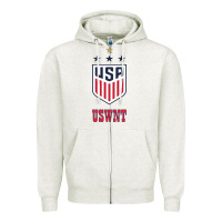 Oatmeal Heather uswnt unisex Zipper Hoodie - artisFamous