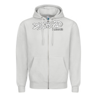 Dove Grey Discord American Label Record Zipper Hoodie - artisFamous