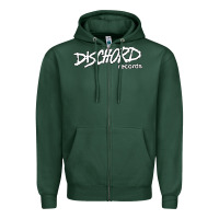 Sports Green Discord American Label Record Zipper Hoodie - artisFamous