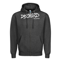 Charcoal Heather Discord American Label Record Zipper Hoodie - artisFamous
