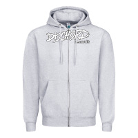 Heather Grey Discord American Label Record Zipper Hoodie - artisFamous