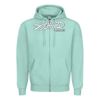 Seafoam Discord American Label Record Zipper Hoodie - artisFamous