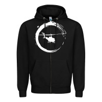 Black helicopter Zipper Hoodie - artisFamous