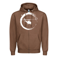 Chestnut helicopter Zipper Hoodie - artisFamous