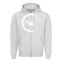 Dove Grey helicopter Zipper Hoodie - artisFamous