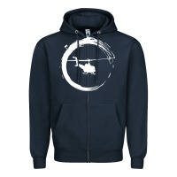 Navy helicopter Zipper Hoodie - artisFamous