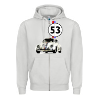 Dove Grey herbie 53 Zipper Hoodie - artisFamous